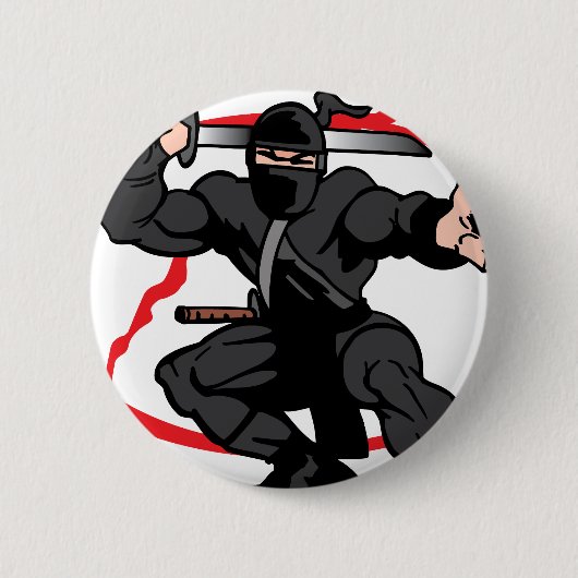Badge Rond 5 Cm Ninja (Devant)
