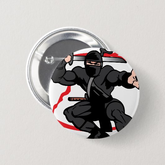 Badge Rond 5 Cm Ninja (Devant & derrière)