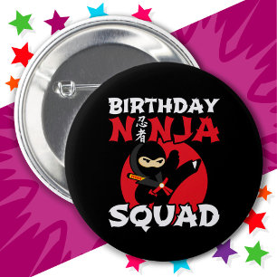 Badge Rond 5 Cm Ninja Anniversaire de fête Thème Anniversaire Ninj