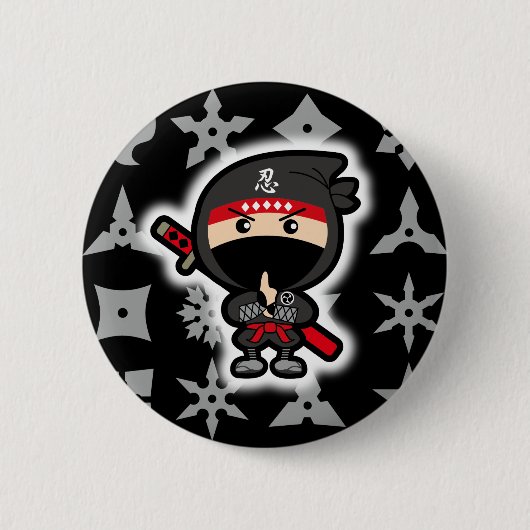 Badge Rond 5 Cm Ninja Boy (Devant)