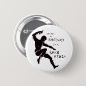 Badge Rond 5 Cm ninja de bière (Devant & derrière)