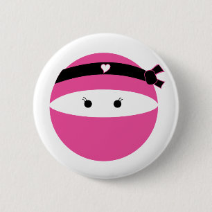 Badge Rond 5 Cm Ninja Girl