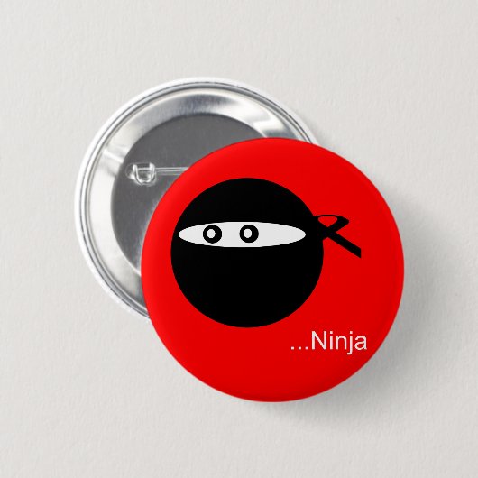 Badge Rond 5 Cm Ninja mignon (Devant & derrière)