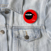 Badge Rond 5 Cm Ninja mignon (En situation)