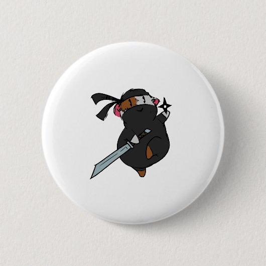 Badge Rond 5 Cm ninja pig-01 (Devant)