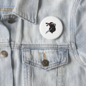 Badge Rond 5 Cm ninja pig-01 (En situation)