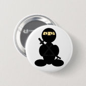 Badge Rond 5 Cm Ninja (simple) (Devant & derrière)