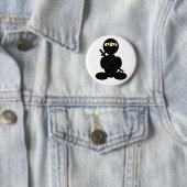 Badge Rond 5 Cm Ninja (simple) (En situation)