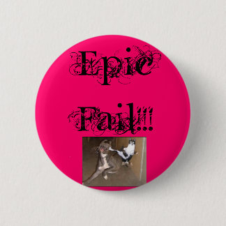 Badge Rond 5 Cm ninjakittycat, échouer épique ! ! !