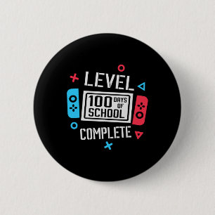 Badge Rond 5 Cm Niveau 100 Jours De L'École Vidéos Complètes Jeu S