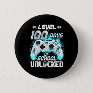 Badge Rond 5 Cm Niveau 100 Jours D'école Débloqué Joueur De Jeux V