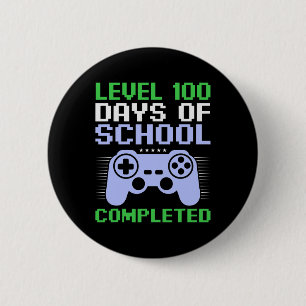 Badge Rond 5 Cm Niveau 100e Jour D'École Terminé Pour Les Enfants