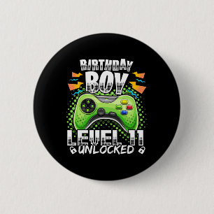 Badge Rond 5 Cm Niveau 11 Déverrouillé Jeu vidéo 11e Anniversaire