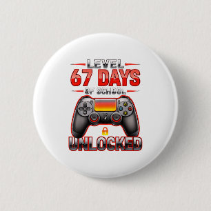 Badge Rond 5 Cm Niveau 67e Jours D'école Débloqué Joueur Vidéo Gam