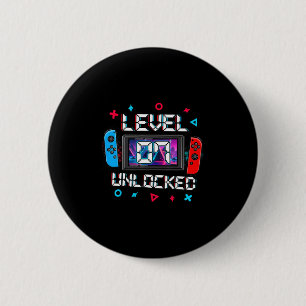 Badge Rond 5 Cm Niveau 7 Débloqué Joueur Cadeau d'anniversaire 7 a