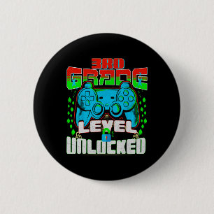 Badge Rond 5 Cm Niveau de classe débloqué Jeu vidéo Retour à l'éco