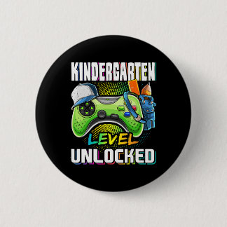 Badge Rond 5 Cm Niveau Maternelle Débloqué Jeu Vidéo Byck To Sch