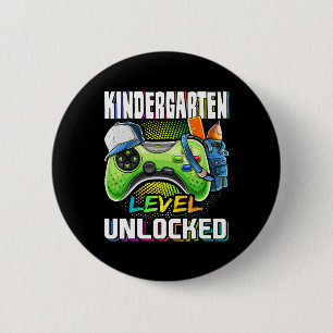 Badge Rond 5 Cm Niveau Maternelle Débloqué Jeu Vidéo Ck À L'école