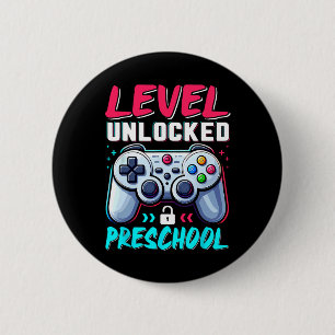 Badge Rond 5 Cm Niveau Maternelle Débloqué Retour à l'école Garçon
