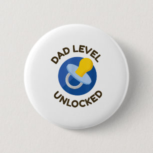 Badge Rond 5 Cm Niveau Papa Débloqué Nouvelles Idées Cadeaux Papa