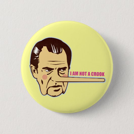 Badge Rond 5 Cm Nixon, je ne suis pas un escroc (Devant)