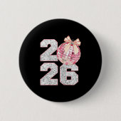 Badge Rond 5 Cm Nk Coquette 2026 New Year Shirt _ Aesthetic Holida (Devant)