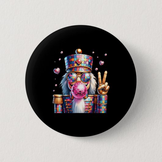Badge Rond 5 Cm Nk Disco Nutcracker Bubblegum Christmas For Men Wo (Devant)
