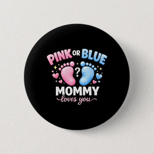 Badge Rond 5 Cm nk ou Annonce de Bébé Mignon Maman Aime