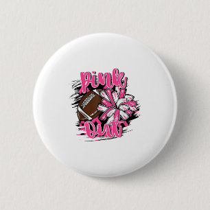 Badge Rond 5 Cm Nk Out Football Cancer du sein Sensibilisation Che