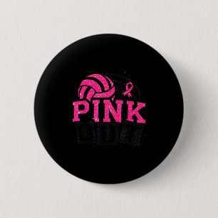 Badge Rond 5 Cm Nk Out Volleyball Sensibilisation au Cancer du Sei