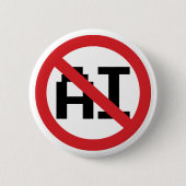 Badge Rond 5 Cm No AI Artificial Intelligence - Resist AI (Devant)