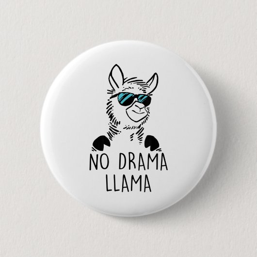 Badge Rond 5 Cm No Drama Llama Funny Lama Shirt (Devant)