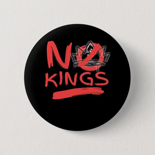 Badge Rond 5 Cm No King Simple Clean Design (Devant)