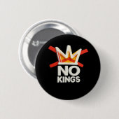 Badge Rond 5 Cm No Kings Anti Minimal Clean Design (Devant & derrière)