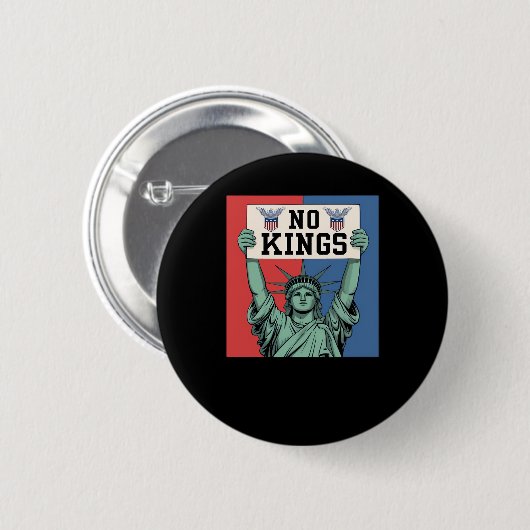 Badge Rond 5 Cm No Kings Classic Patriotic Style (Devant & derrière)