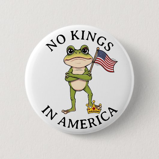 Badge Rond 5 Cm No Kings in America Anti-Trump Protest (Devant)