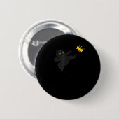 Badge Rond 5 Cm No Kings In America Black Cat Funny Litical Meme 4 (Devant & derrière)