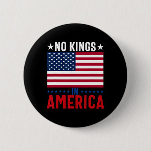 Badge Rond 5 Cm No Kings In America Flag Protest Save Democracy 5