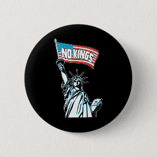 Badge Rond 5 Cm No Kings In America Save Democracy I dissident Ant