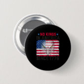 Badge Rond 5 Cm No Kings In America Since 1776 Freedom Creative De (Devant & derrière)