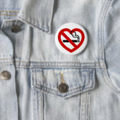 Badge Rond 5 Cm No Love For Smoking Sign (En situation)