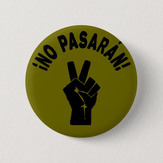 Badge Rond 5 Cm No Pasaran - Ils Ne Peuvent Pas Manifester Pacifiq (Devant)