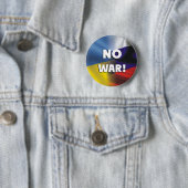 Badge Rond 5 Cm No war between Russia and Ukraine.  Button (En situation)