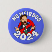 Badge Rond 5 Cm No Weirdos - Bouton JD Vance (Devant)