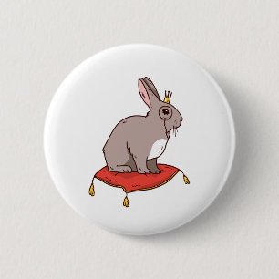 Badge Rond 5 Cm Noble lapin