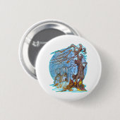 Badge Rond 5 Cm Noël à Elf Hall Button (Devant & derrière)