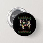 Badge Rond 5 Cm Noël à la vache (Devant & derrière)