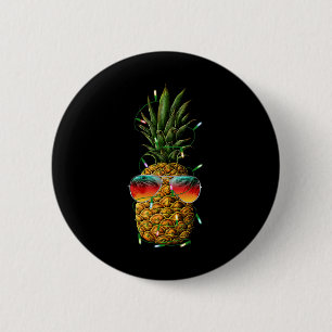 Badge Rond 5 Cm Noël à l'ananas en juillet Noël à l'ananas Su