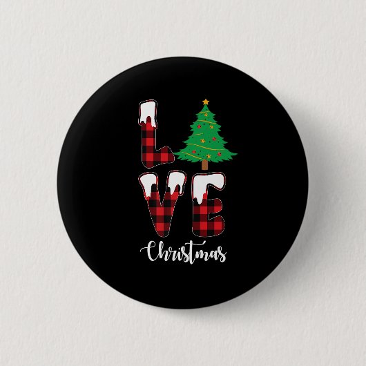 Badge Rond 5 Cm Noël Amour Arbre de Noël Père Noël Famille Femmes (Devant)
