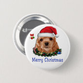 Badge Rond 5 Cm Noël Animaux (Devant & derrière)